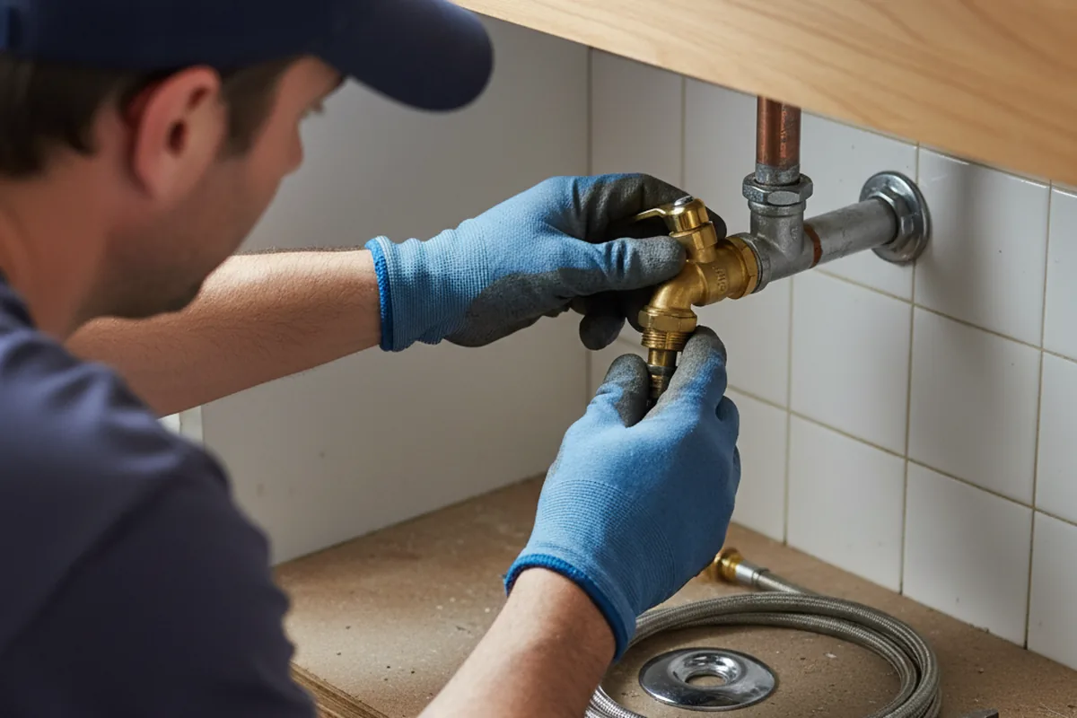 Shutoff valve and fitting work during Burst Pipe Repair in Westmont